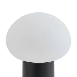 Lindby LED oplaadbare tafellamp Zelie, zwart, aluminium, IP44