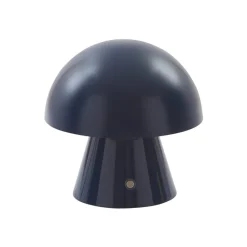 Lindby LED oplaadbare tafellamp Nevijo, blauw, Ø18cm, USB, dimmer