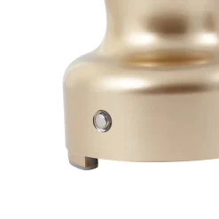 Lindby LED oplaadbare tafellamp Maxentius goudkleurig glazen dimmer