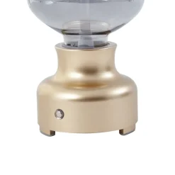 Lindby LED oplaadbare tafellamp Maxentius goudkleurig glazen dimmer