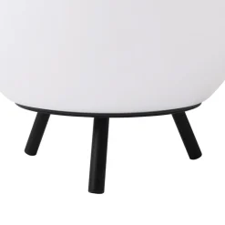 Lindby LED oplaadbare tafellamp Aurilia, zwart/wit, ijzer, IP44