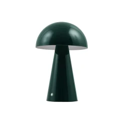 Lindby LED oplaadbare tafellamp Nevijo, groen, Ø20 cm, USB, dimmer