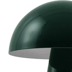 Lindby LED oplaadbare tafellamp Nevijo, groen, Ø20 cm, USB, dimmer