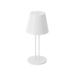 Lindby LED oplaadbare tafellamp Janea TWIN, wit, metaal
