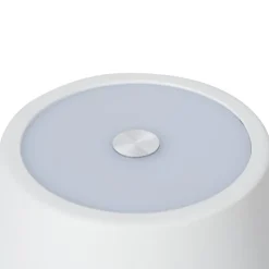 Lindby LED oplaadbare tafellamp Janea TWIN, wit, metaal