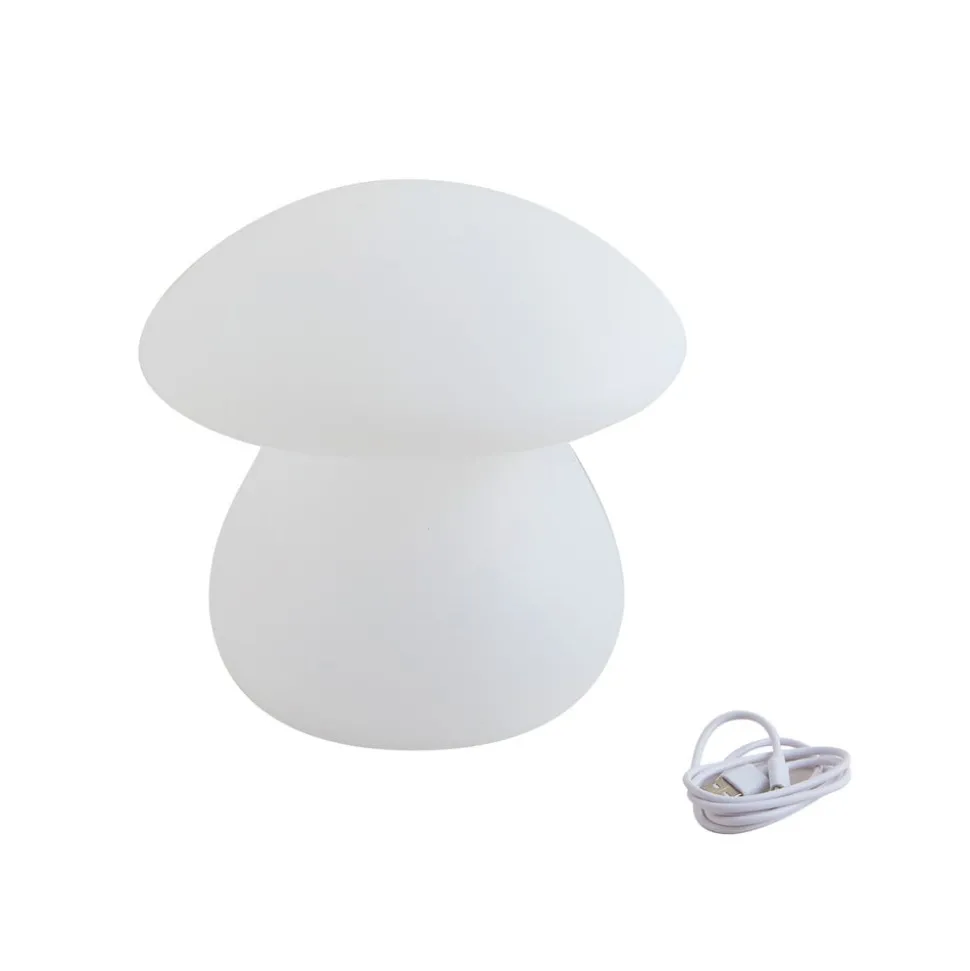 Lindby LED oplaadbare tafel buitenlamp Vernate, RGBW, wit, dimbaar