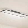 Lindby LED paneel Enhife, zwart, 80 x 20 cm, metaal, 4.000K