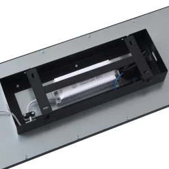 Lindby LED paneel Enhife, zwart, 80 x 20 cm, metaal, 4.000K