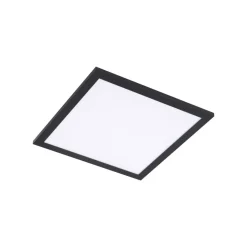 Lindby LED paneel Enhife, zwart, 30 x 30 cm, metaal, 4.000K