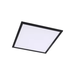 Lindby LED paneel Enhife, zwart, 40 x 40 cm, metaal, 4.000K