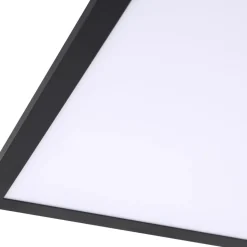 Lindby LED paneel Enhife, zwart, 40 x 40 cm, metaal, 4.000K