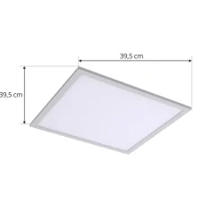 Lindby LED paneel Enhife, wit, 40 x 40 cm, metaal, 4.000 K