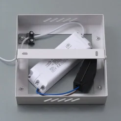 Lindby LED paneel Enhife, wit, 40 x 40 cm, metaal, 4.000 K