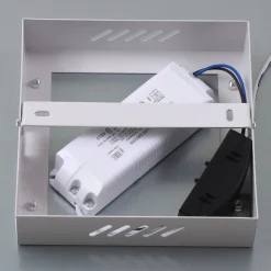 Lindby LED paneel Enhife, wit, 30 x 30 cm, metaal, 4.000 K