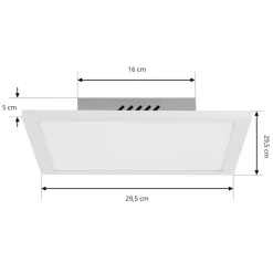 Lindby LED paneel Lamin, wit, 30 cm, CCT, dimbaar, afstandsbediening