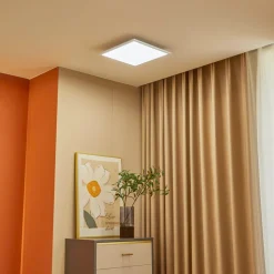 Lindby LED paneel Lamin, wit, 40 cm, CCT, dimbaar, afstandsbediening