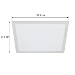 Lindby LED paneel Lamin, wit, 40 cm, CCT, dimbaar, afstandsbediening