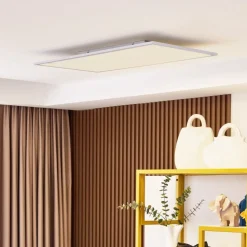 Lindby LED paneel Lamin, wit, 80 cm, CCT, dimbaar, afstandsbediening