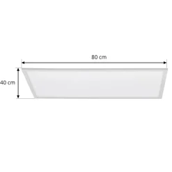 Lindby LED paneel Lamin, wit, 80 cm, CCT, dimbaar, afstandsbediening