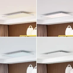 Lindby LED paneel Lamin, wit, 80 cm, CCT, dimbaar, afstandsbediening