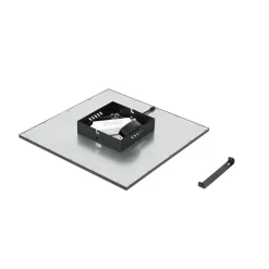 Lindby LED paneel Lamin, zwart, 40 cm, CCT, dimbaar, afstandsbediening