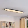 Lindby LED paneel Lamin, zwart, 120cm, CCT, dimbaar, afstandsbediening