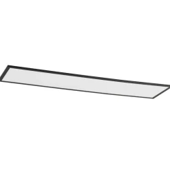 Lindby LED paneel Lamin, zwart, 120cm, CCT, dimbaar, afstandsbediening
