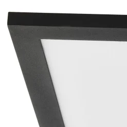 Lindby LED paneel Lamin, zwart, 120cm, CCT, dimbaar, afstandsbediening