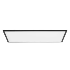 Lindby LED paneel Lamin, zwart, 80 cm, CCT, dimbaar, afstandsbediening