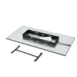 Lindby LED paneel Lamin, zwart, 80 cm, CCT, dimbaar, afstandsbediening