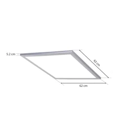 Lindby LED paneel Livel, CCT, 62 cm x 62 cm, afstandsbediening
