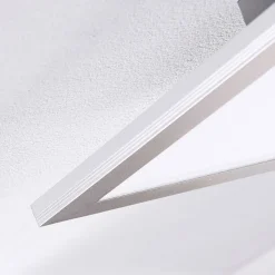 Lindby LED paneel Livel, 4000K, 80 cm x 30 cm, zilver, metaal