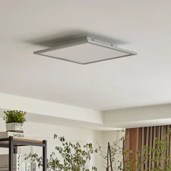 Lindby LED paneel Livel, 4000K, 40 cm x 40 cm, zilver, metaal
