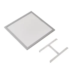 Lindby LED paneel Livel, 4000K, 40 cm x 40 cm, zilver, metaal