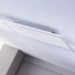 Lindby LED paneel Livel, set van 2, 4.000 K, 80 x 30 cm, zilver