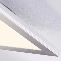 Lindby LED paneel Livel, set van 2, 4.000 K, 40 x 40 cm, zilver