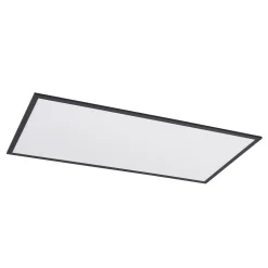 Lindby LED paneel Nelios, 120 x 60 cm, CCT, zwart, metaal