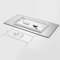 Lindby LED paneel Nelios, 120 x 60 cm, CCT, zwart, metaal