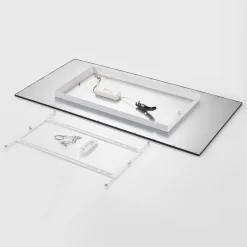 Lindby LED paneel Nelios, 120 x 60 cm, CCT, zwart, metaal