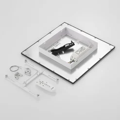 Lindby LED paneel Nelios, 40 x 40 cm, CCT, zwart, metaal