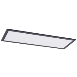 Lindby LED paneel Nelios, 80 x 30 cm, CCT, zwart, metaal