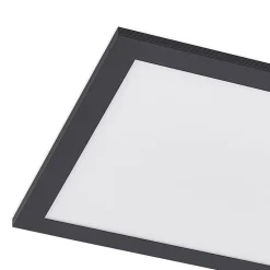 Lindby LED paneel Nelios, 80 x 30 cm, CCT, zwart, metaal