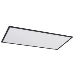 Lindby LED paneel Nelios, 120 x 60 cm, 4000K, zwart, metaal