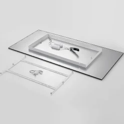 Lindby LED paneel Nelios, 120 x 60 cm, 4000K, zwart, metaal