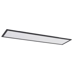 Lindby LED paneel Nelios, 120 x 30 cm, CCT, zwart, metaal
