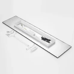 Lindby LED paneel Nelios, 120 x 30 cm, CCT, zwart, metaal