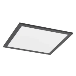 Lindby LED paneel Nelios, 40 x 40 cm, 4.000K, zwart, metaal