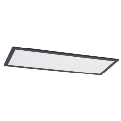 Lindby LED paneel Nelios, 80 x 30 cm, 4.000K, zwart, metaal