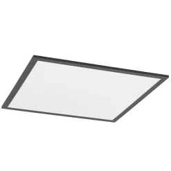 Lindby LED paneel Nelios, 62 x 62 cm, CCT, zwart, metaal