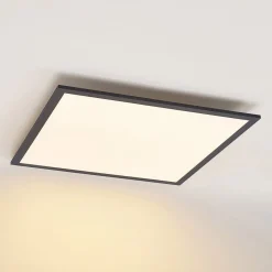 Lindby LED paneel Nelios, 62 x 62 cm, CCT, zwart, metaal